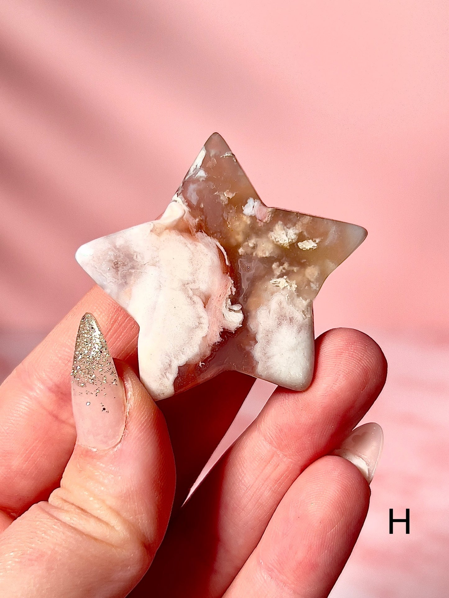 Blue and Pink Flower Agate Stars - Choose Your Own