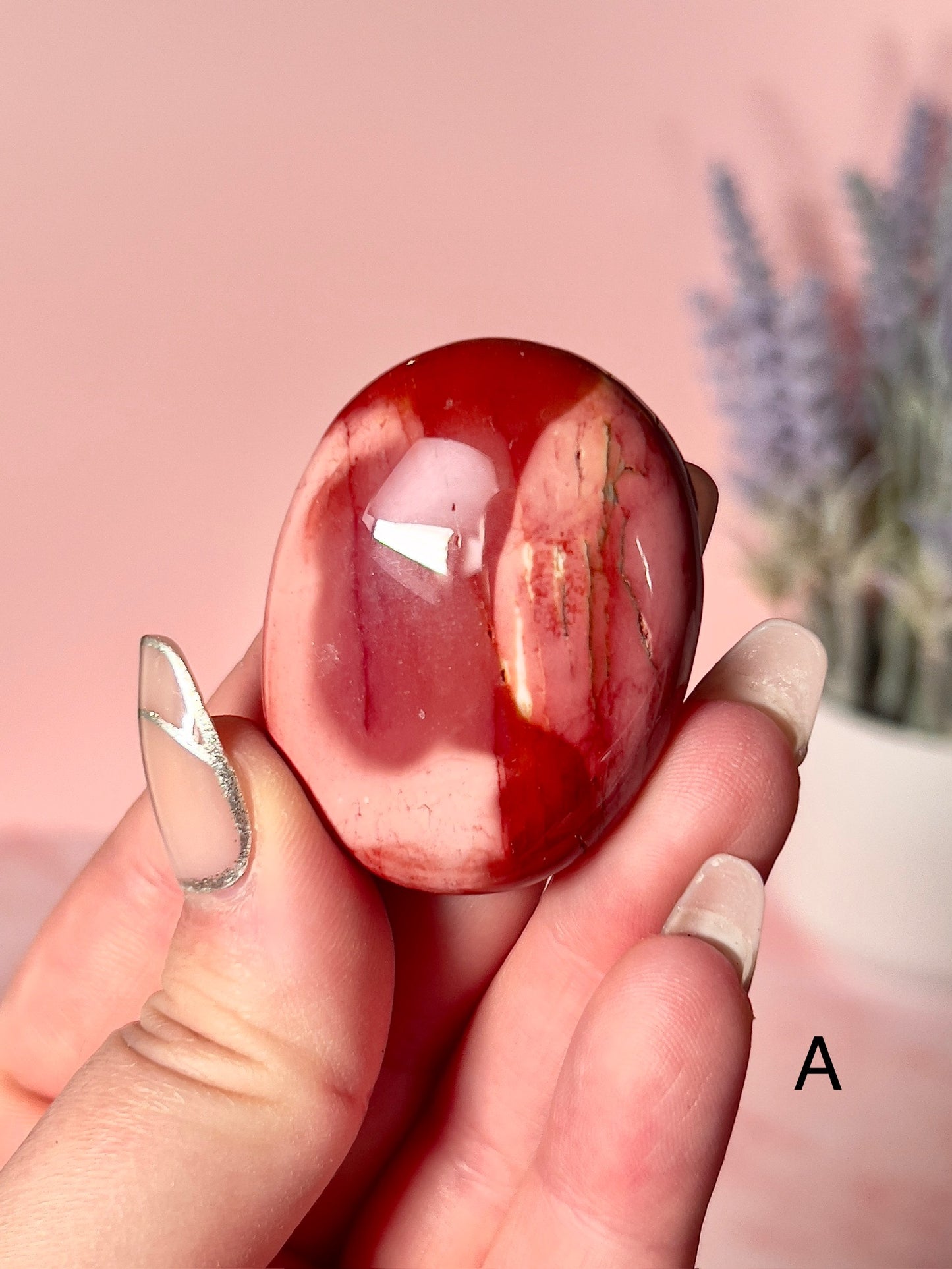 gorgeous mookaite crystal palm stones