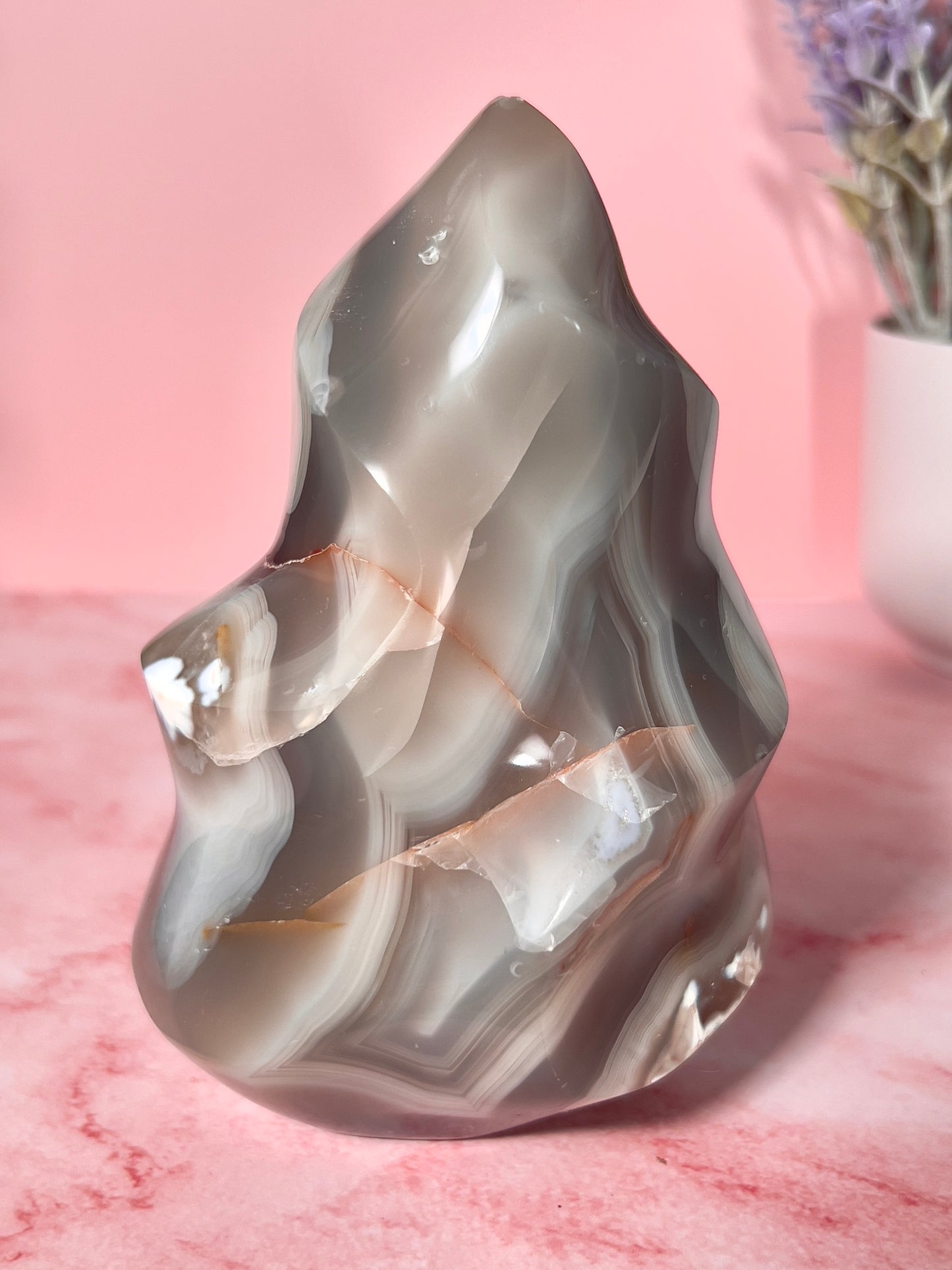 Beautiful Pastel Orca Agate Flame