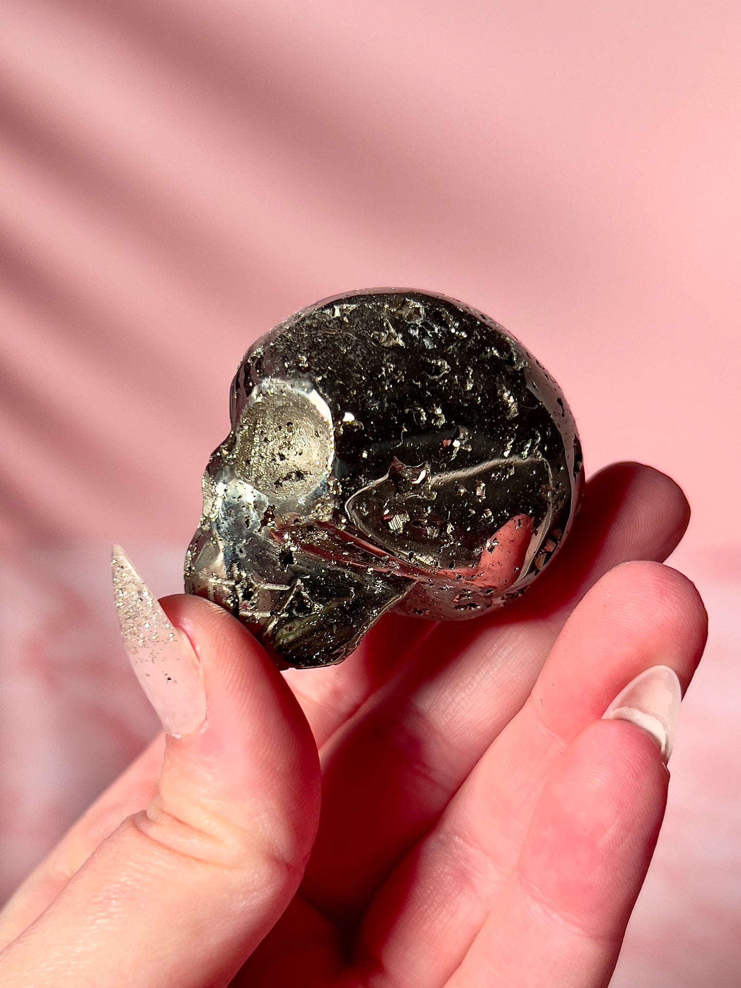 Druzy Cubic Pyrite Skull - Intuitively Chosen