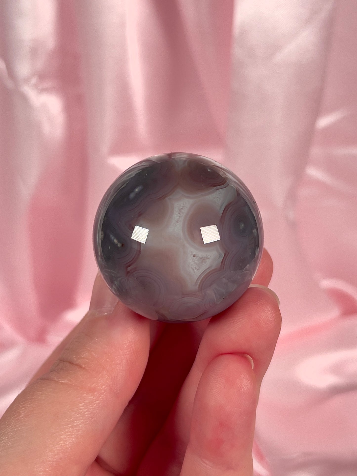 Mini Pastel Strawberry Swazi Agate Sphere