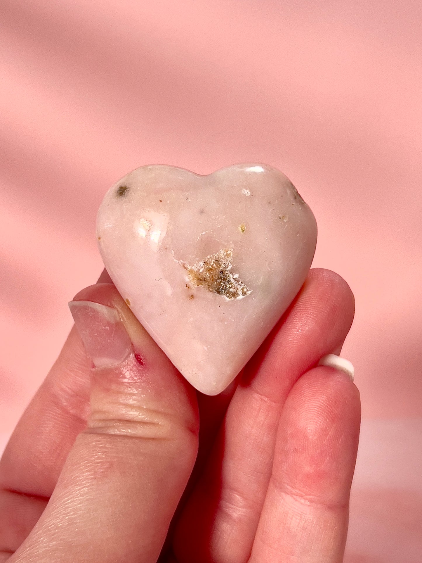 Peruvian Pink Opal Hearts