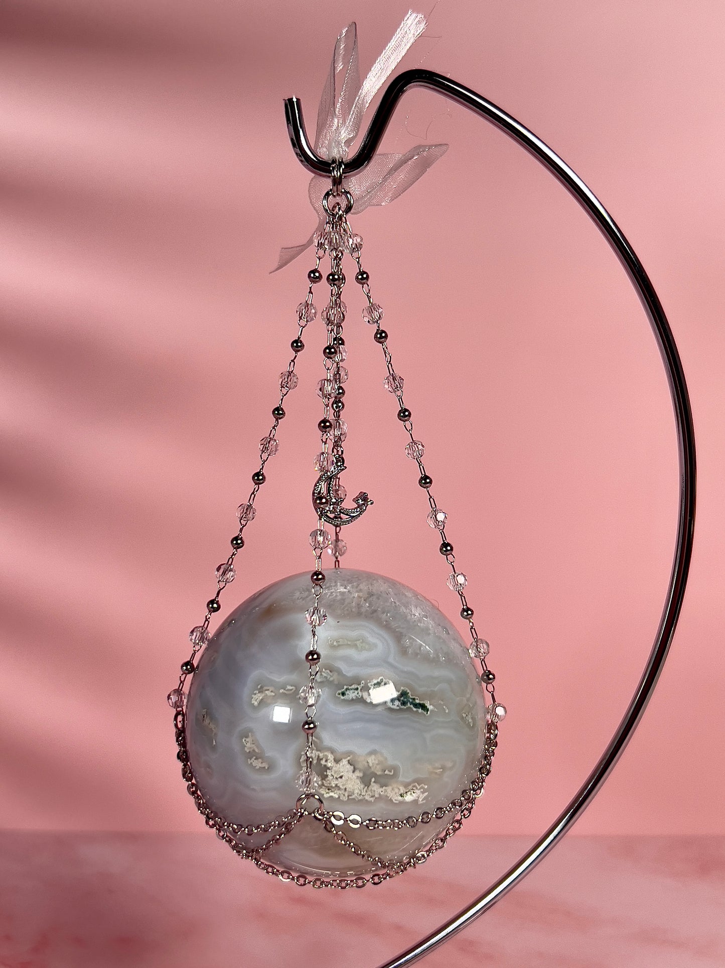 Hanging Sphere Stand - Gold or Silver