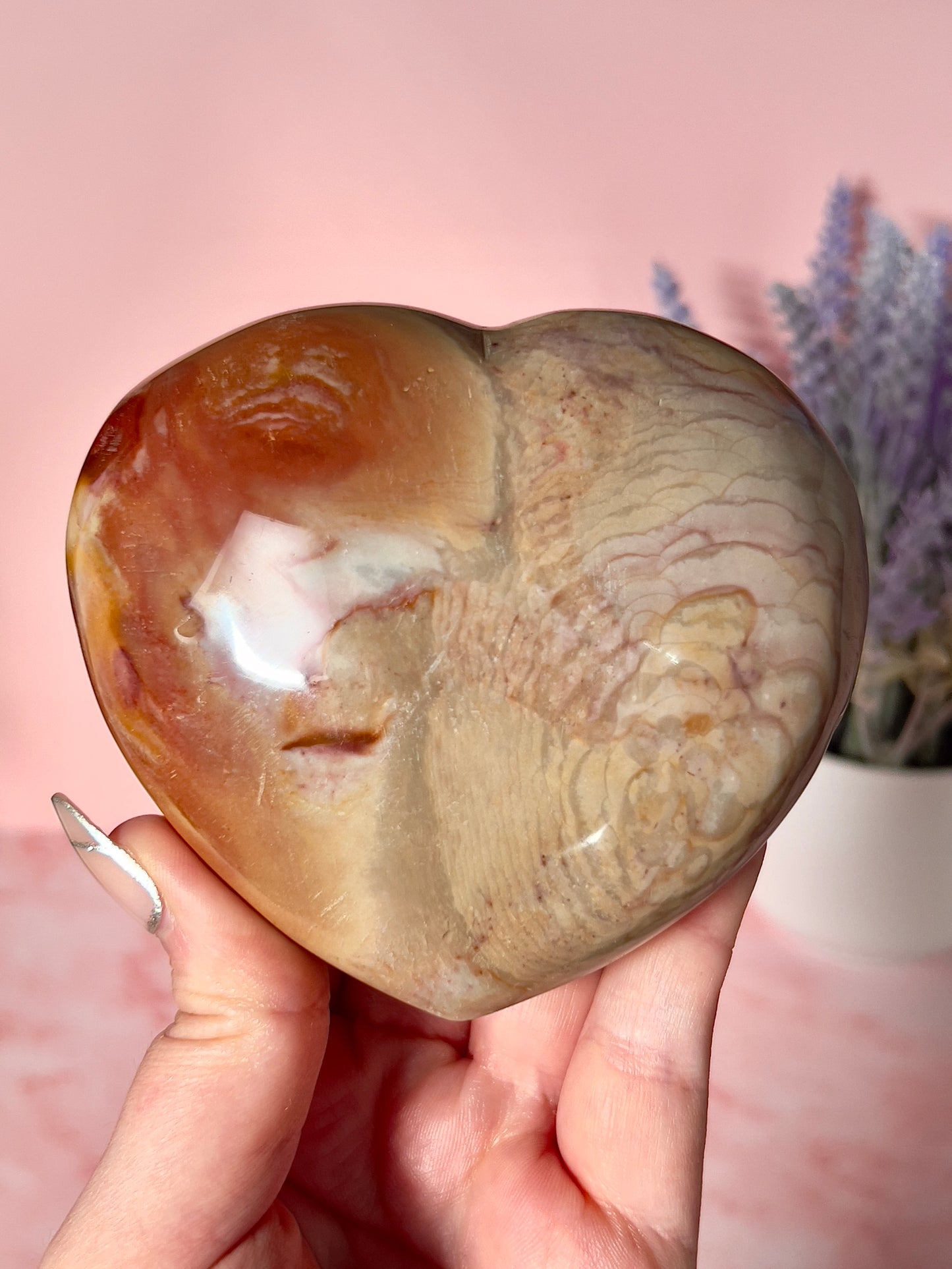 Stunning Polychrome Jasper Puffy Heart