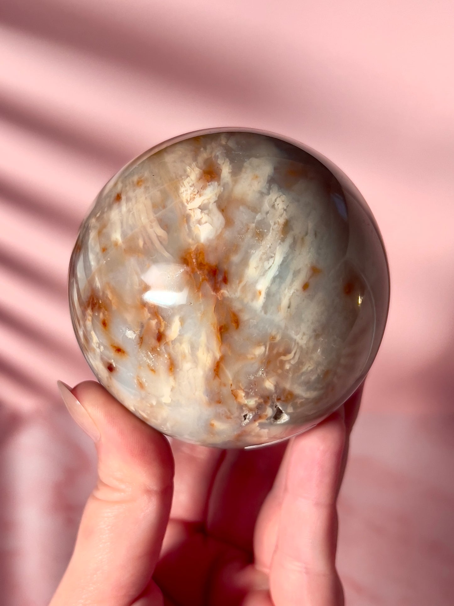 Neutral Sea Jasper Sphere