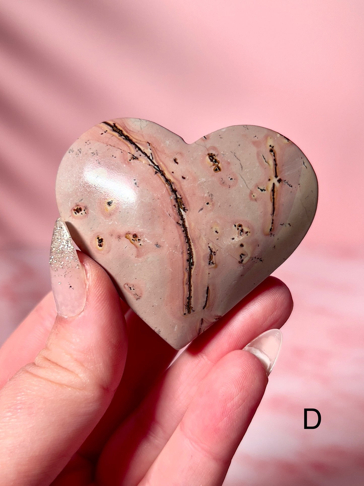 Pink Picture Jasper Hearts - Choose Your Own