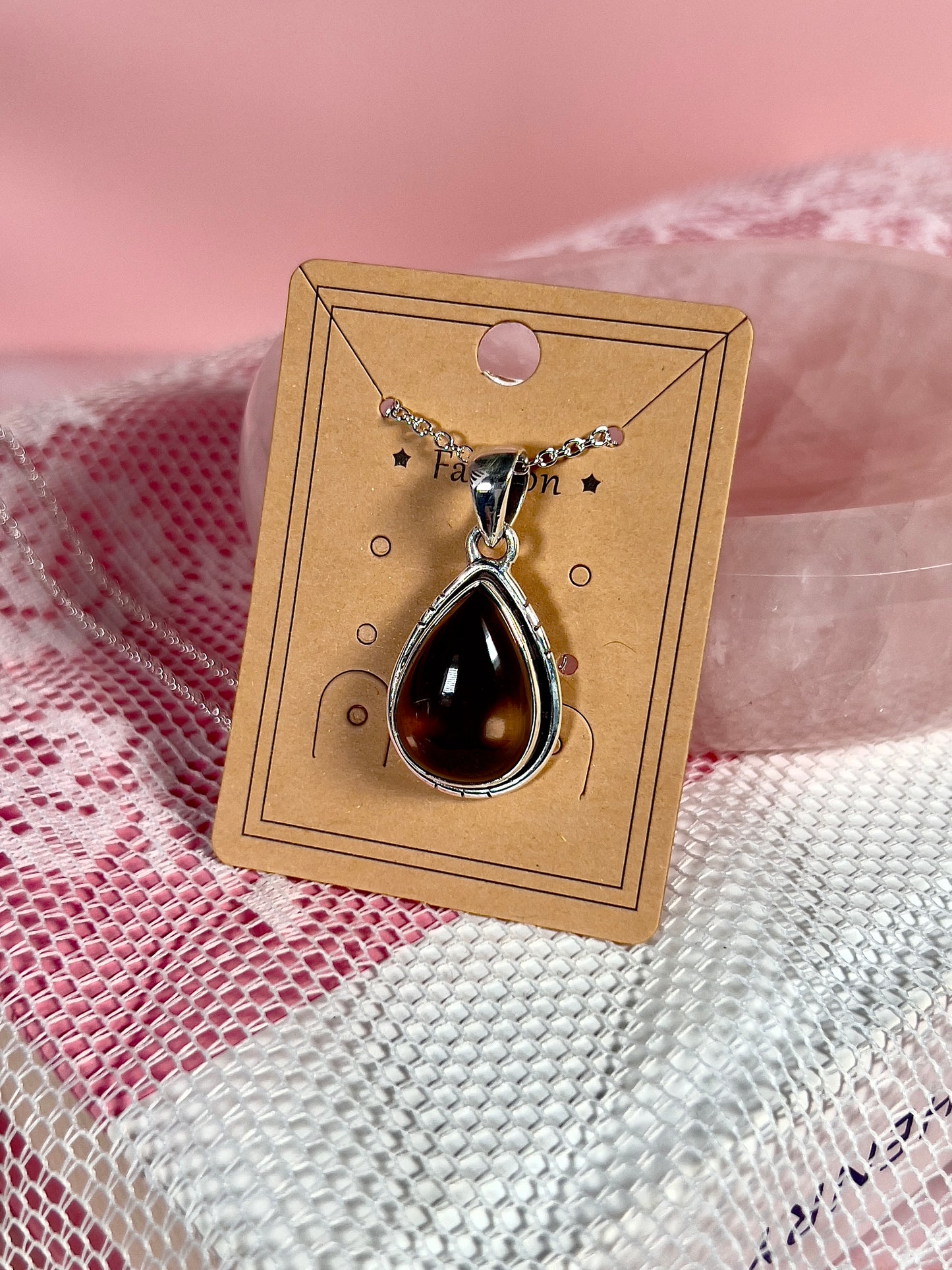 Smoky Rutile Sterling Silver Necklace