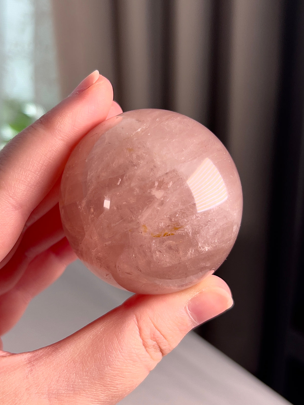 Gemmy Star Rose Quartz Sphere
