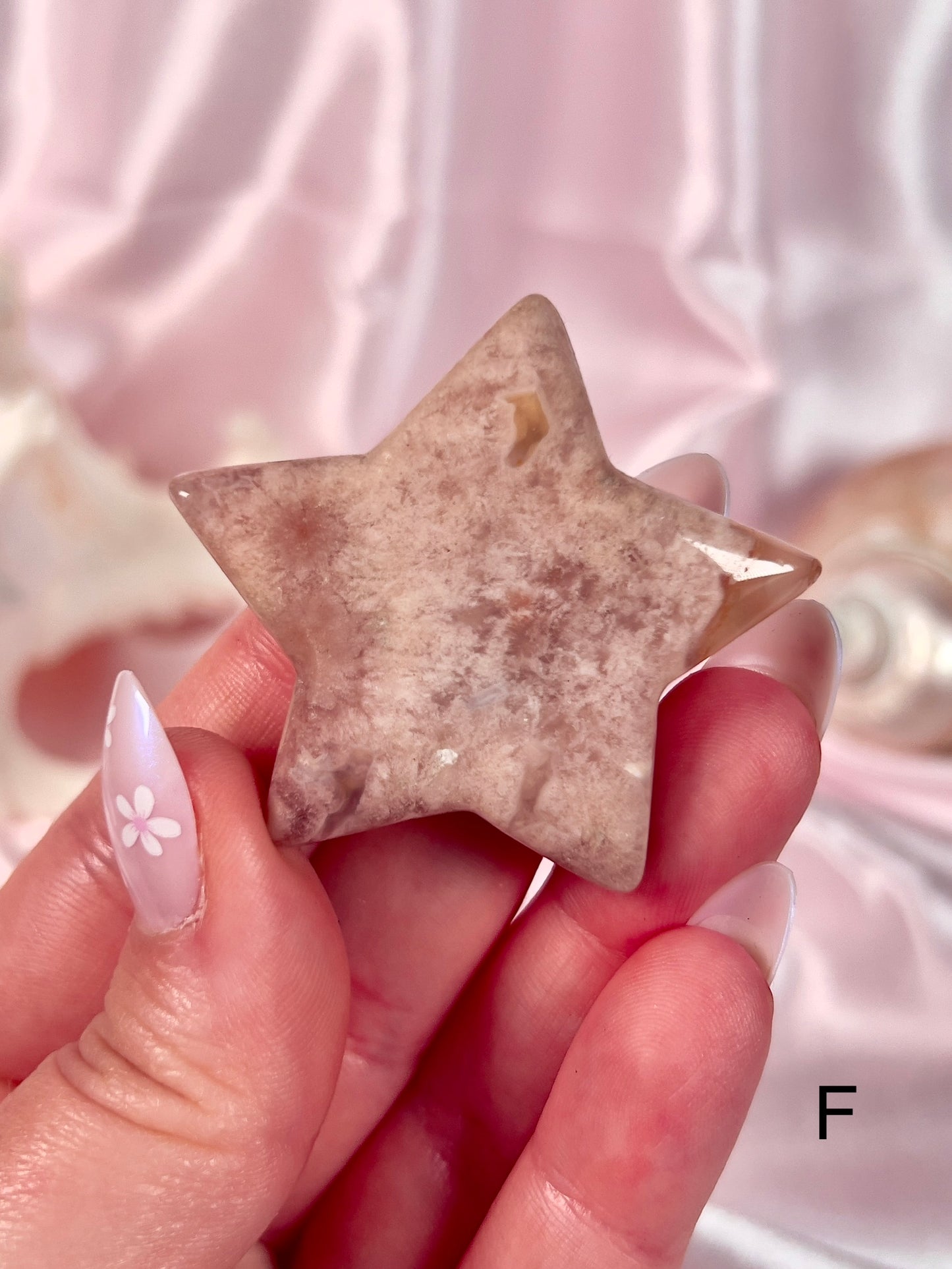 Blue and Pink Flower Agate Stars - Choose Your Own