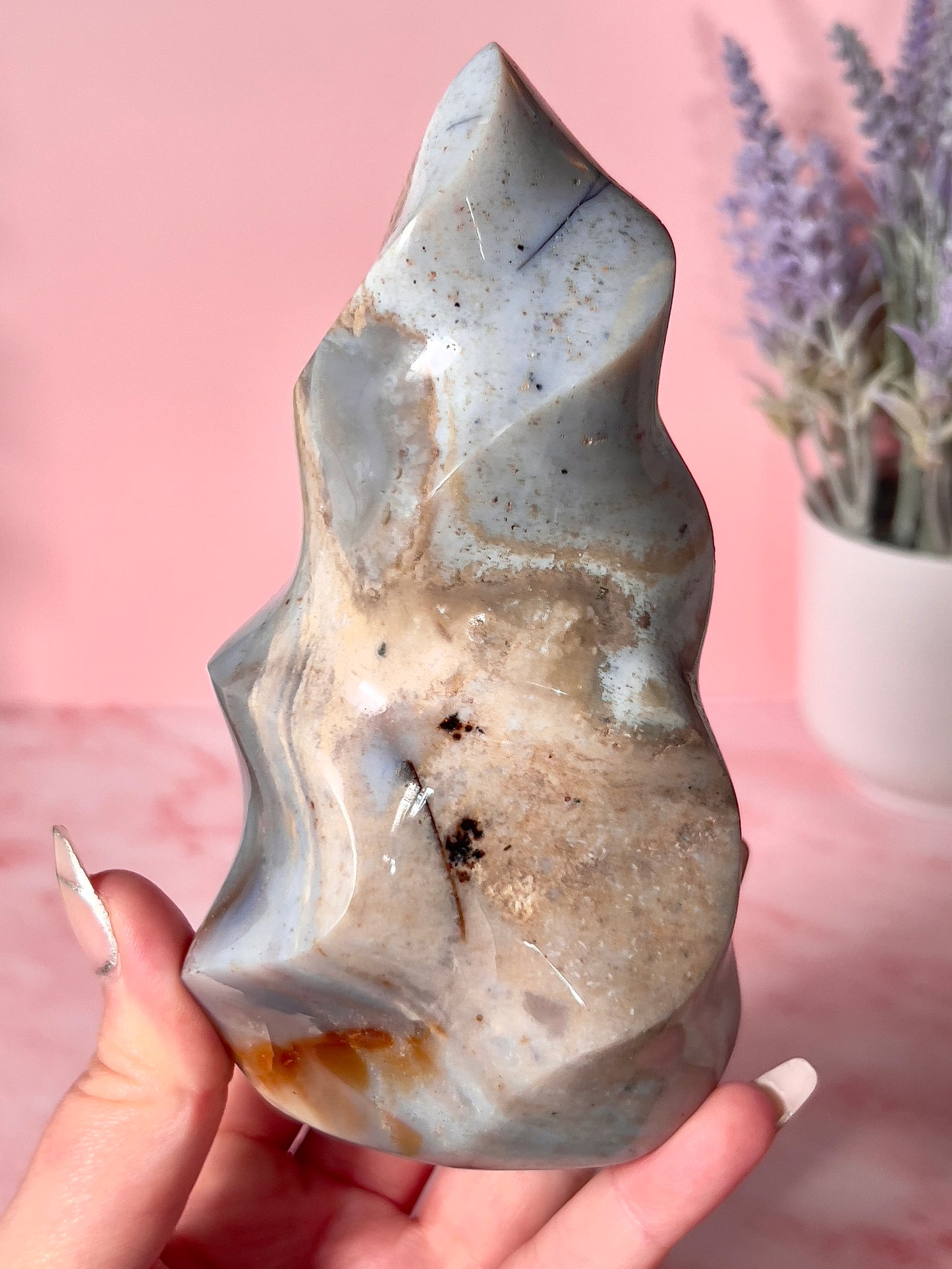 Pastel Sea Jasper Flame