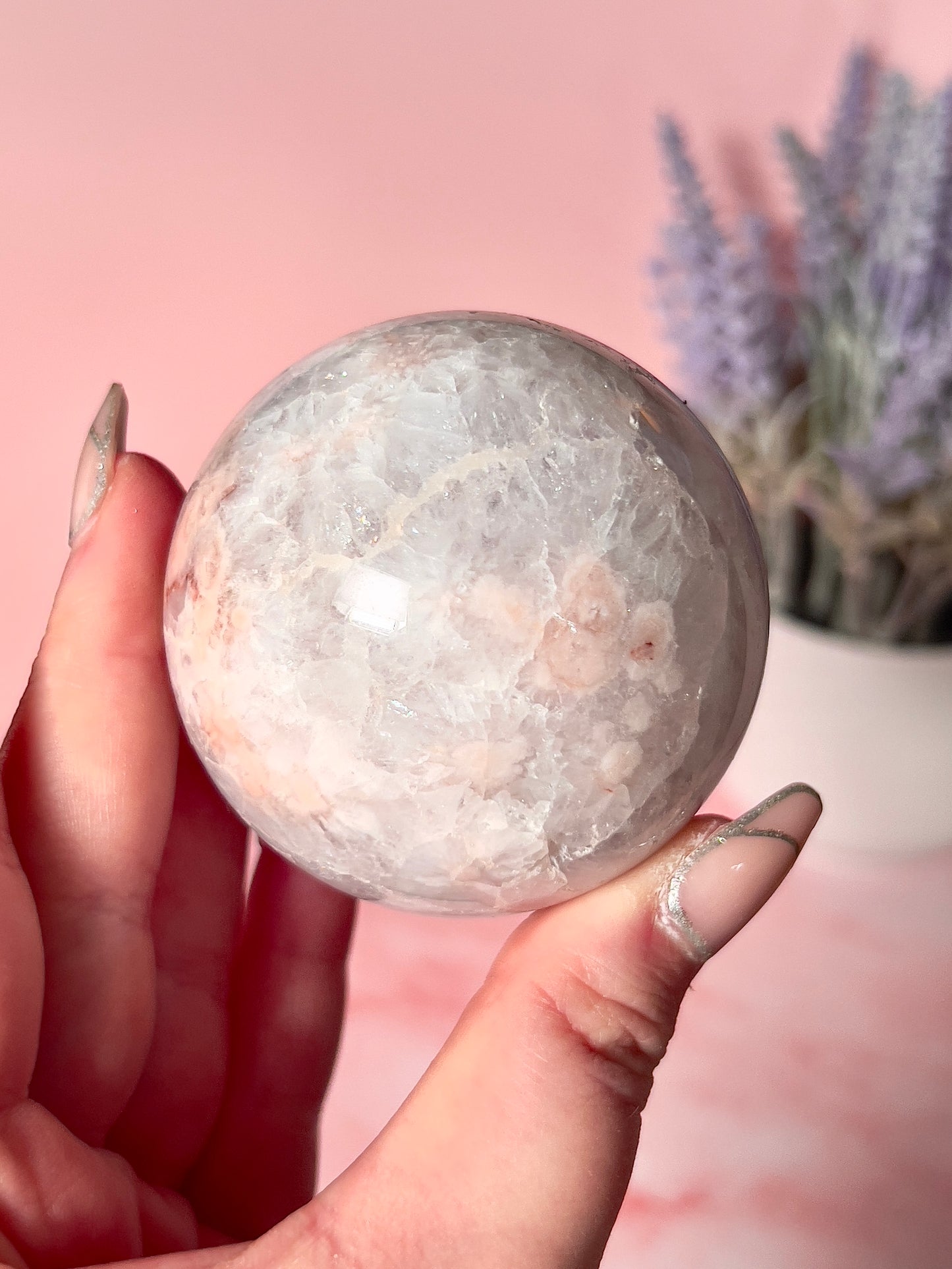 Lacey Pink Amethyst Sphere