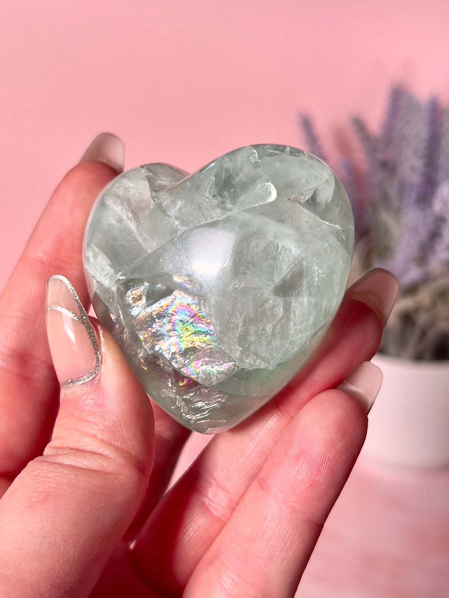 Water Clear Fluorite Heart from Mexico