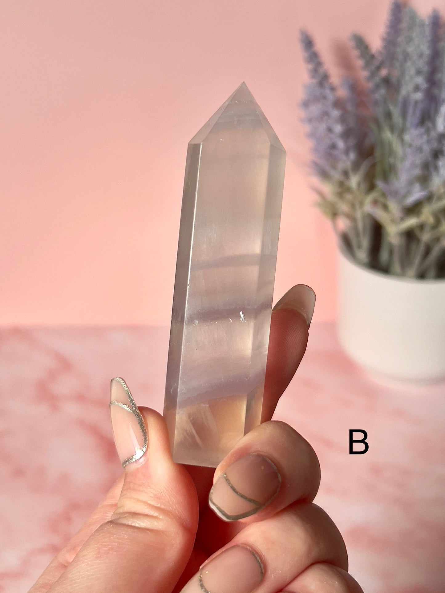 Pastel Banded Lavender Fluorite Tower - Choose Your Own