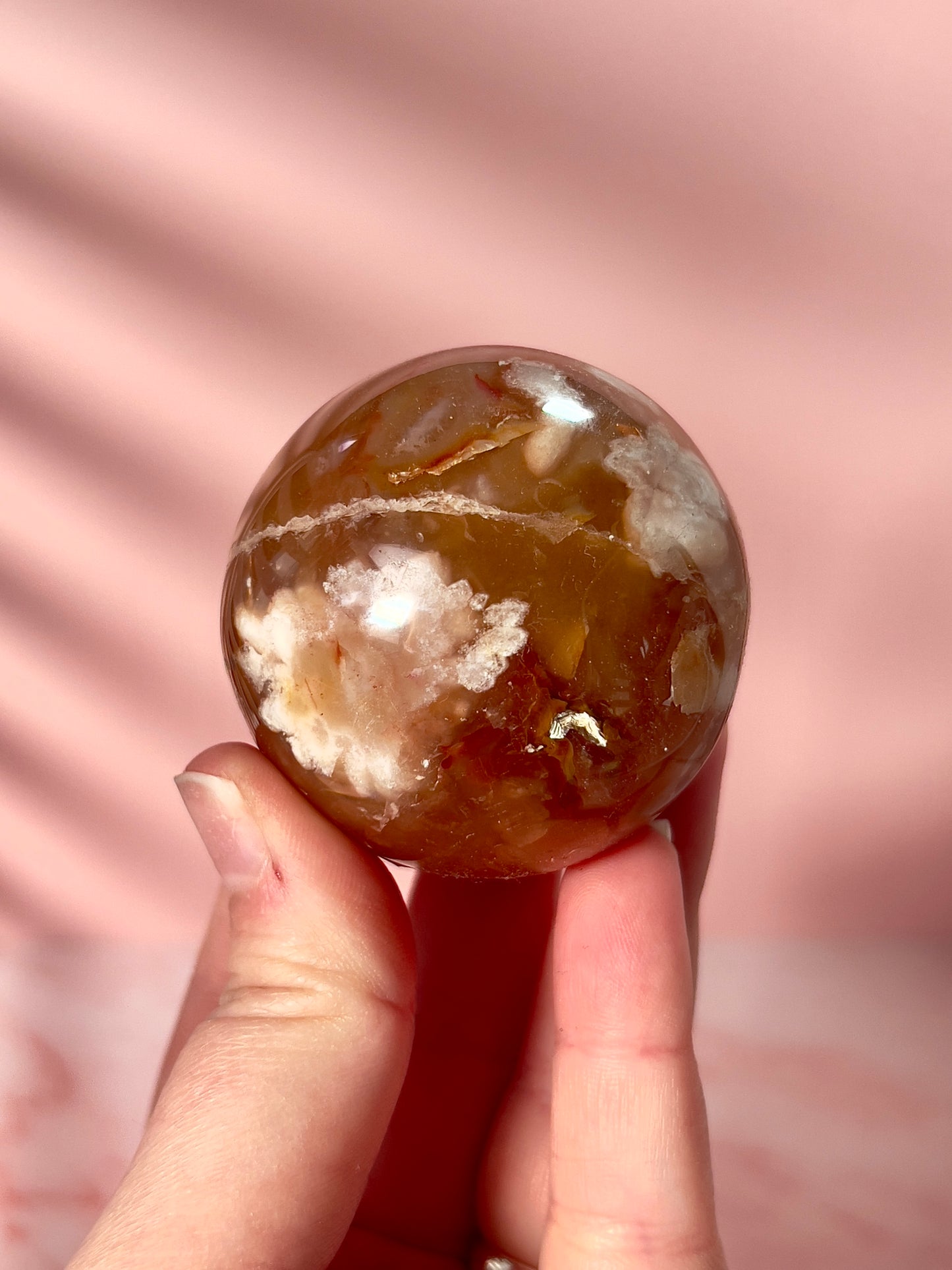 Imperfect Flower Agate Sphere