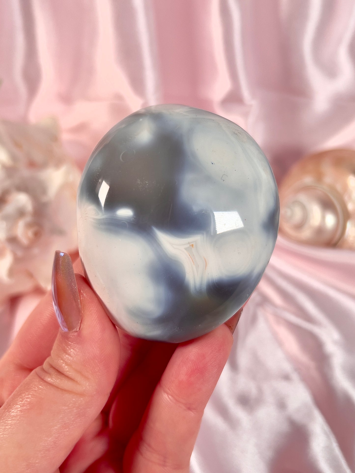 Orca Agate Palm Stone