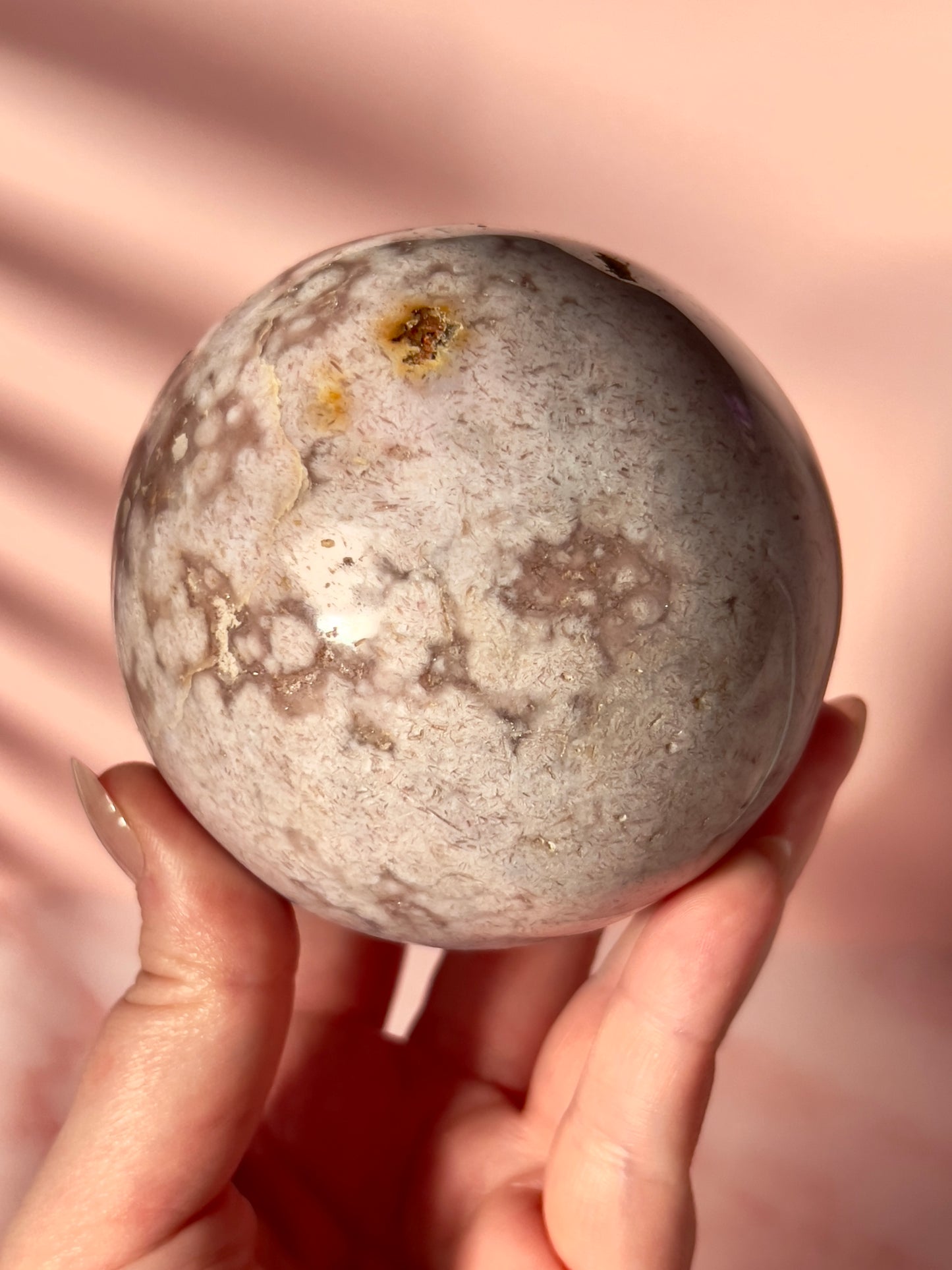 Orbicular Pink Amethyst Sphere