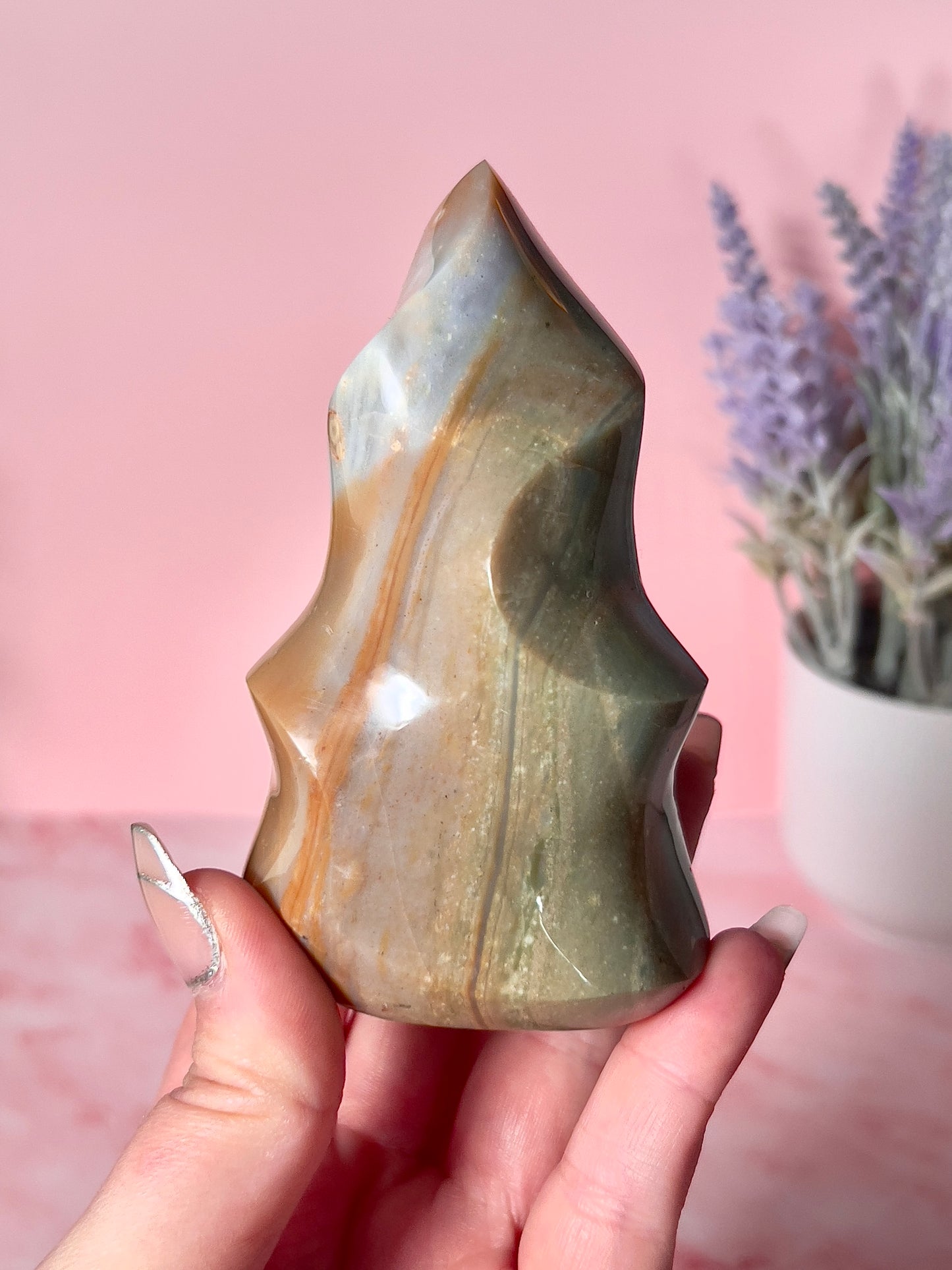 Pastel Sea Jasper Flame