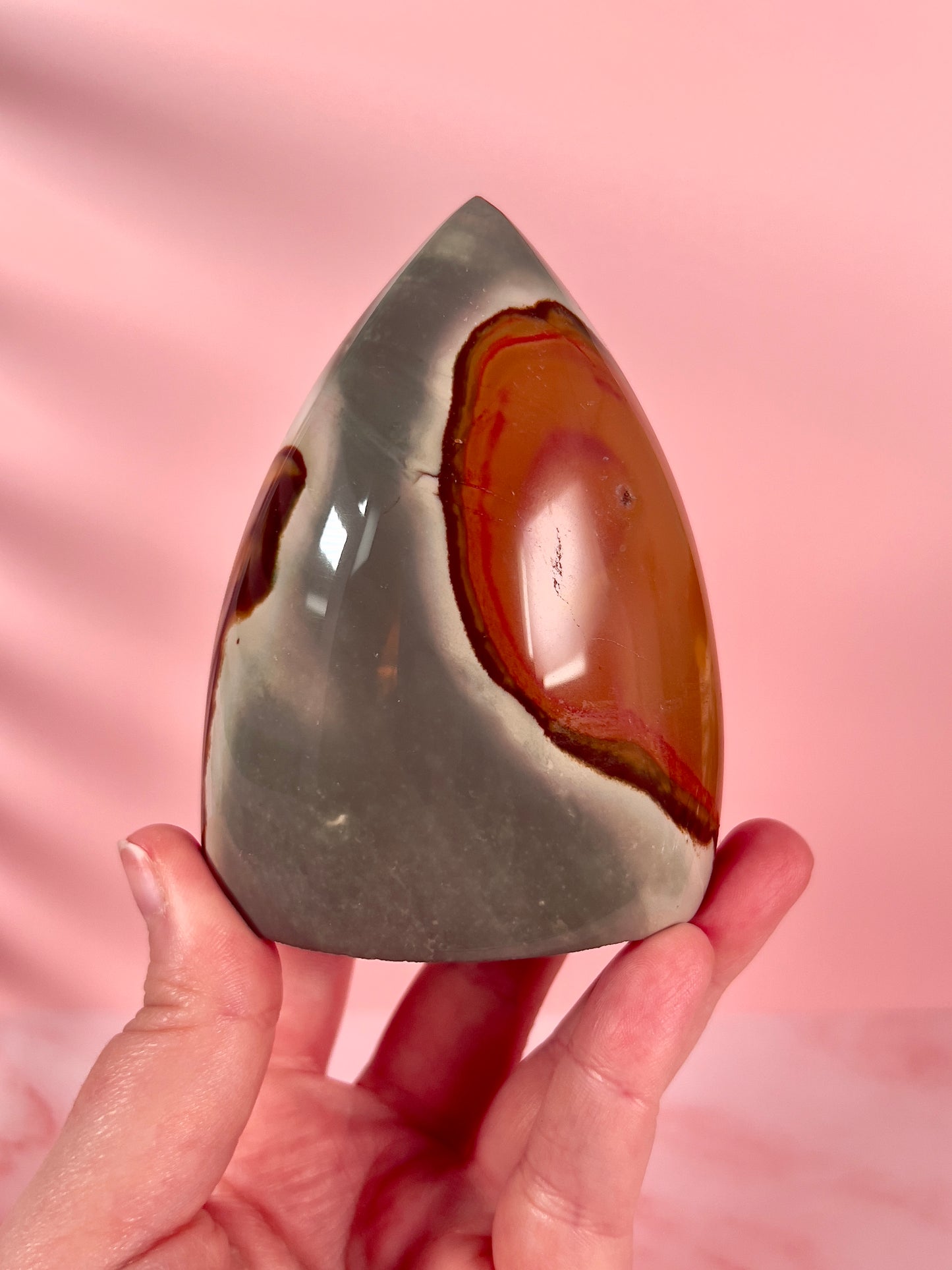 Blue and Purple Polychrome Jasper Teardrop Flame