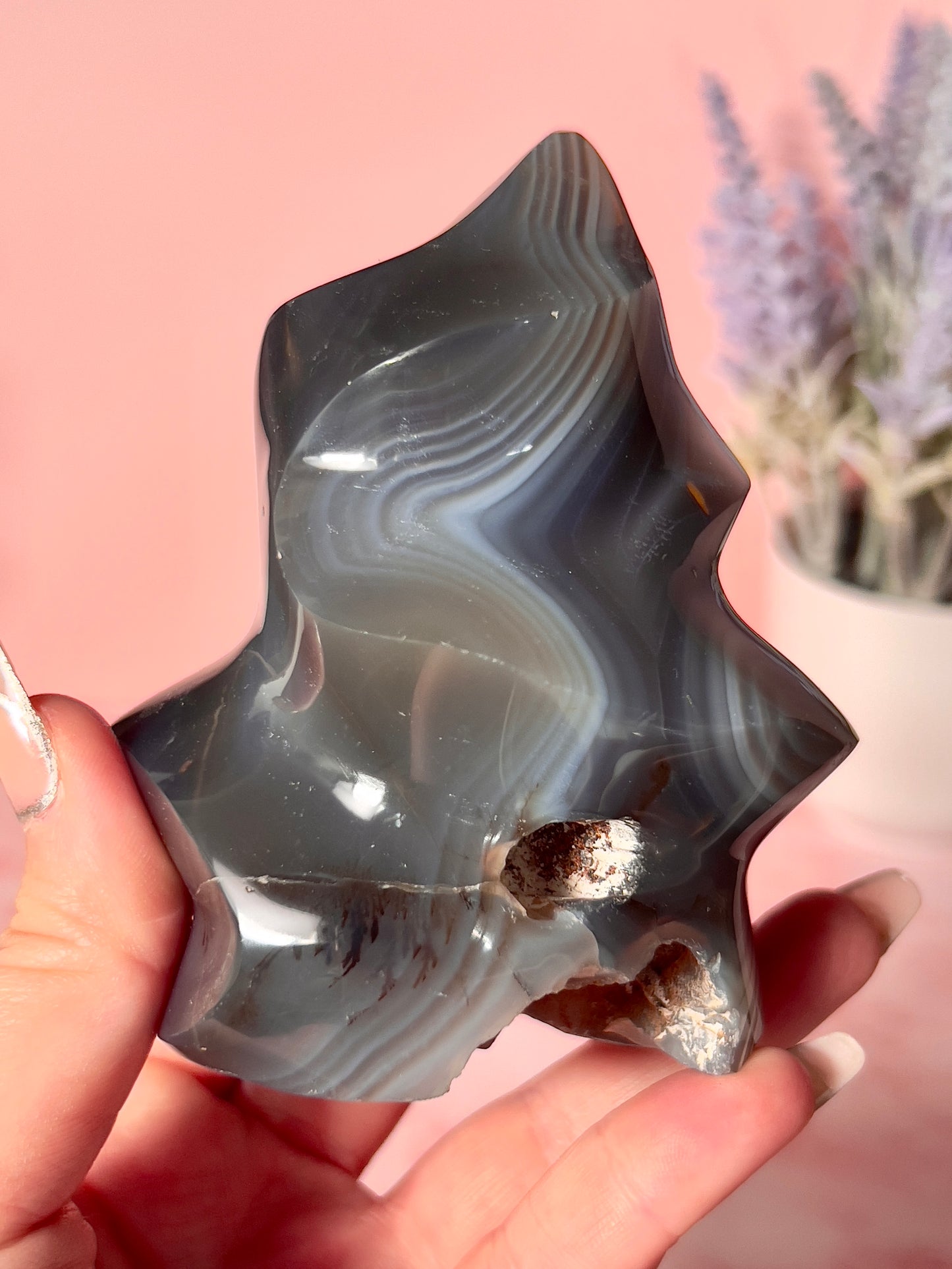 Banded Orca Agate Flame