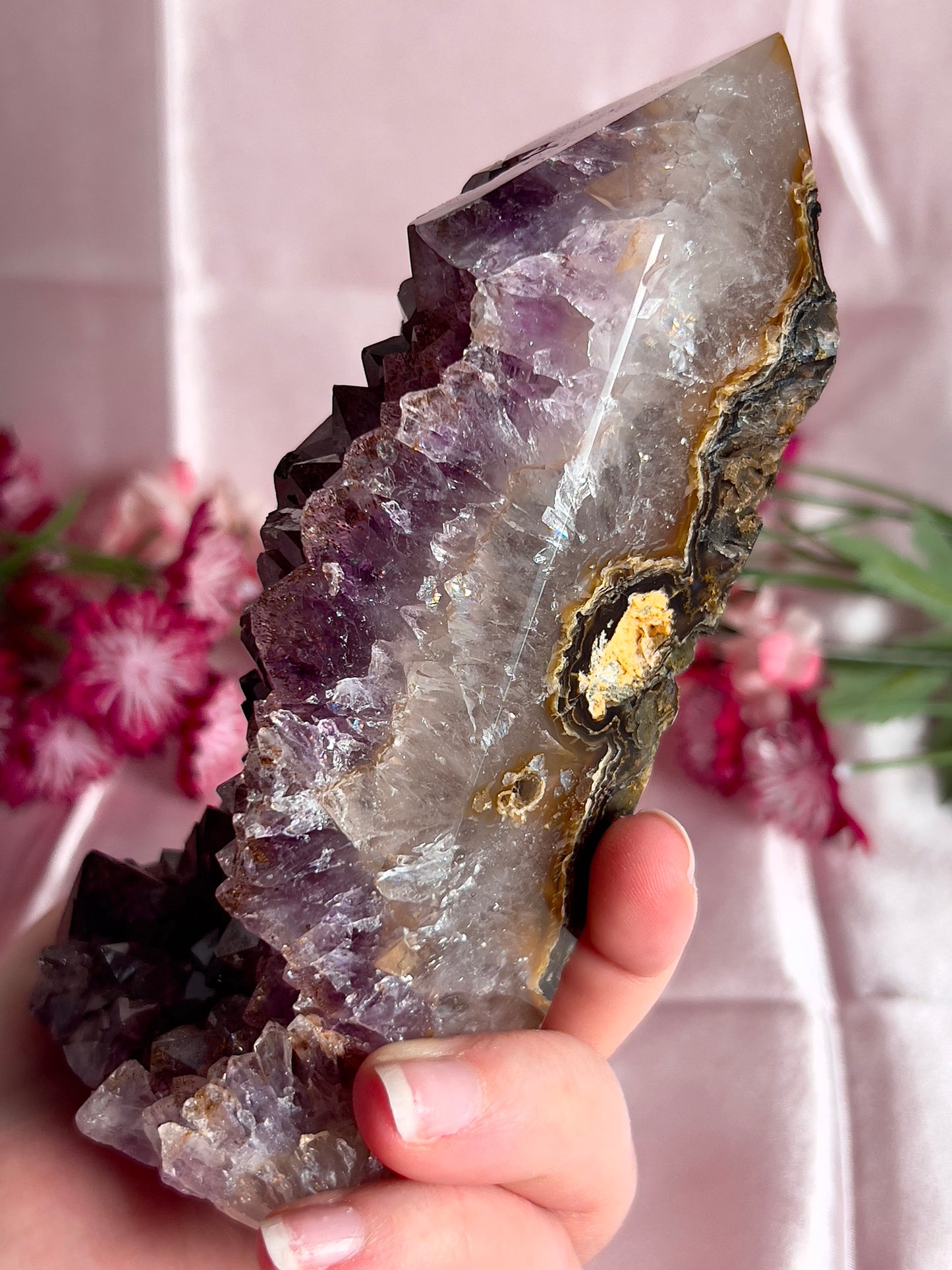 Large Dark Amethyst Tower from Brazil