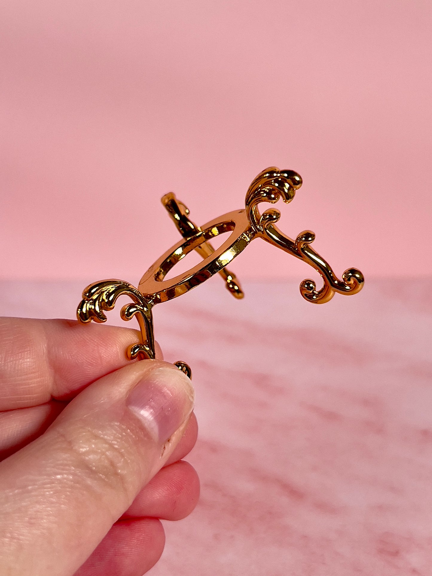 Gold Ornate Sphere Stand