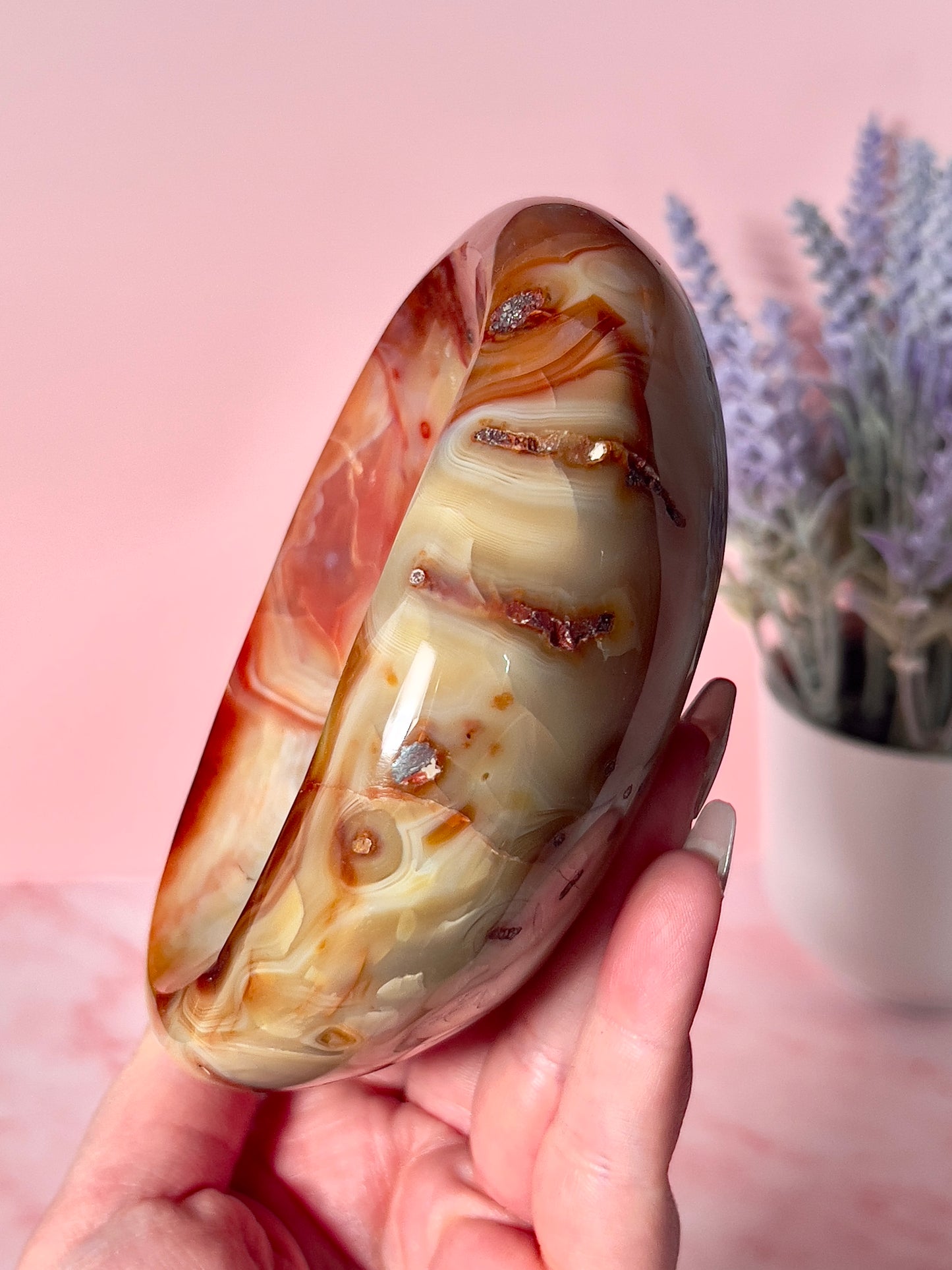 Stunning Large Carnelian Bowl