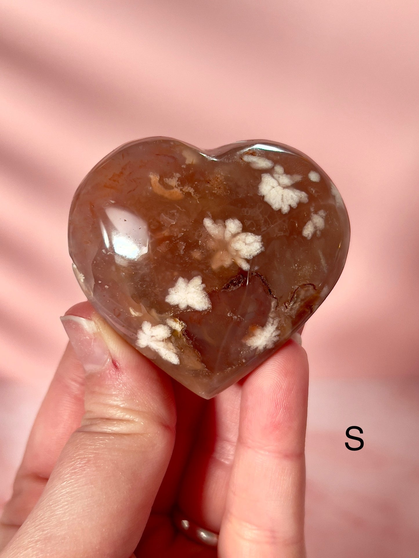 Flower Agate Hearts from Madagascar - Choose Your Own