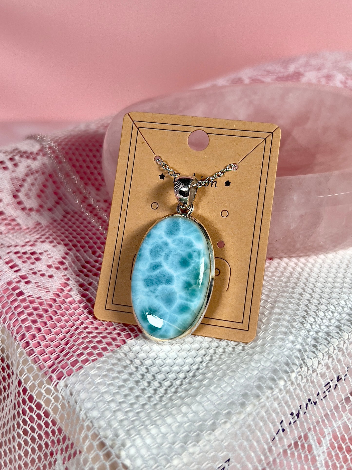 Larimar Sterling Silver Statement Necklace