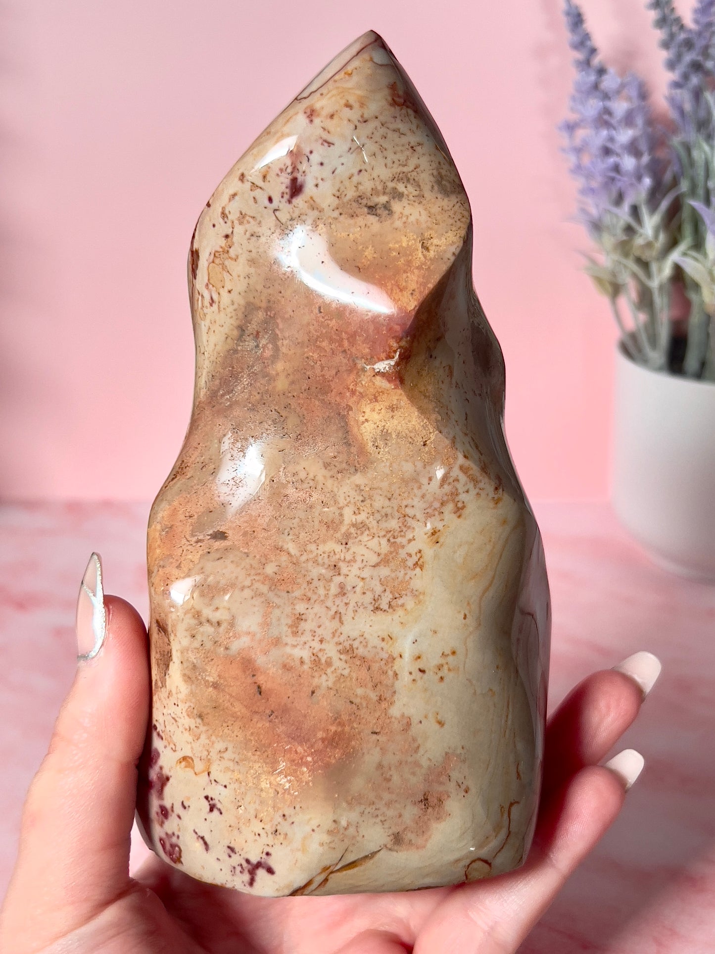 Stunning Pastel Polychrome Jasper Flame