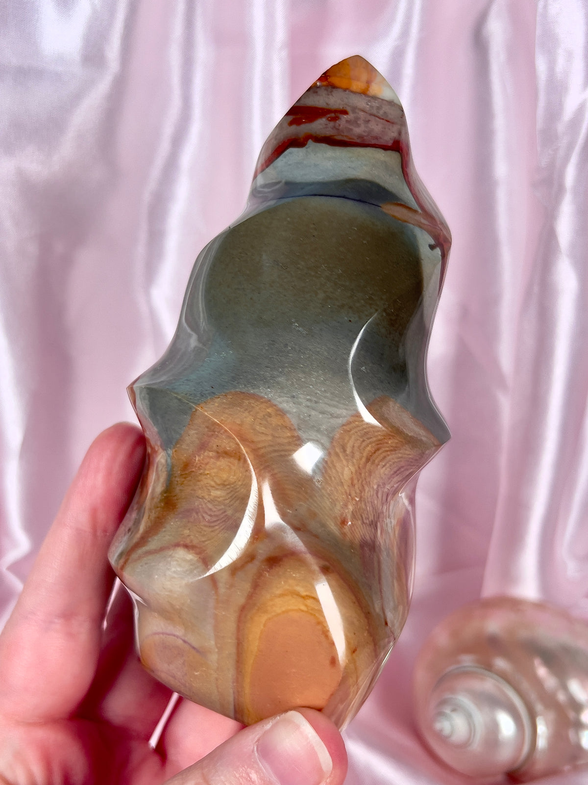 Pastel Polychrome Jasper Flame
