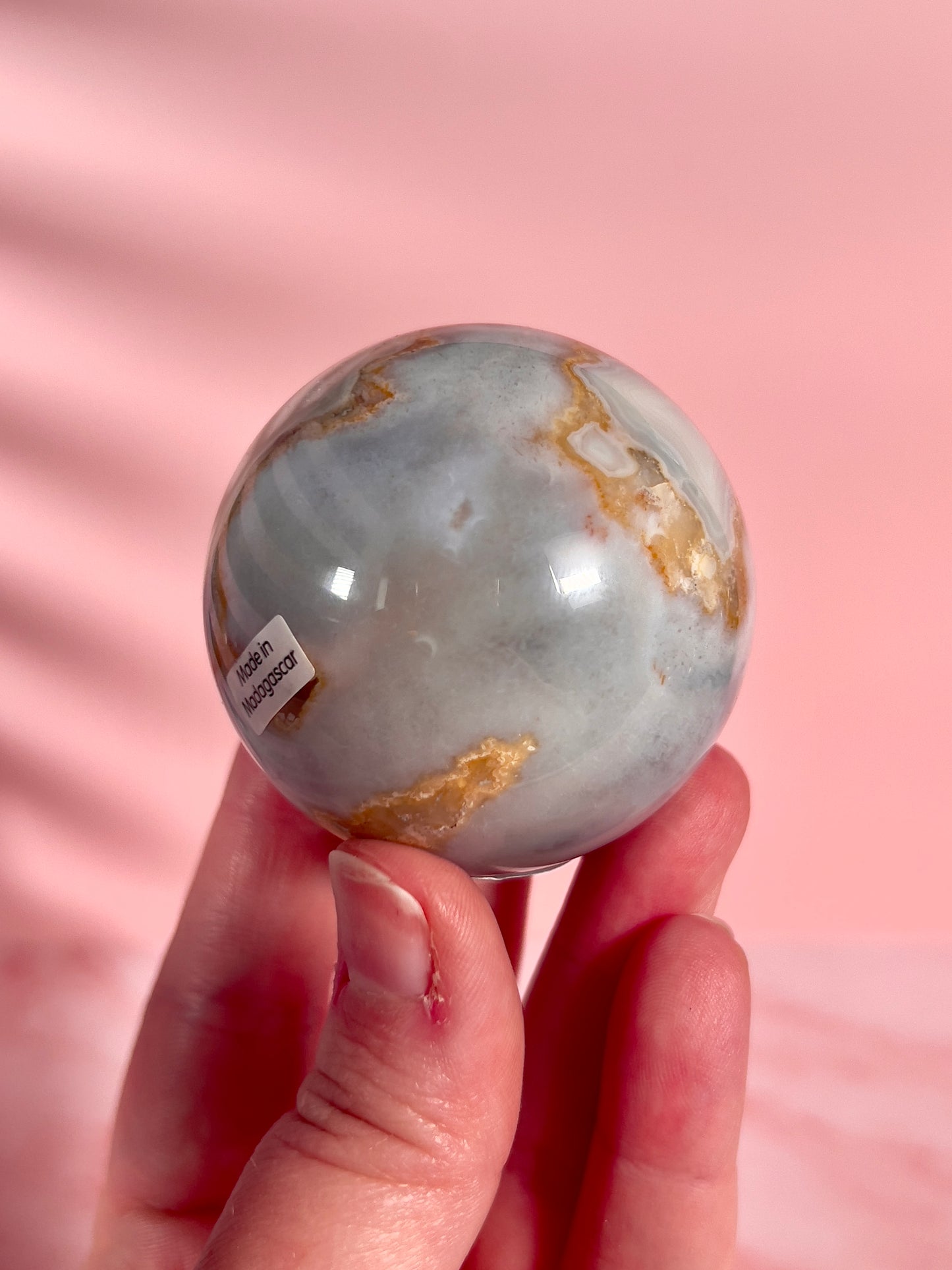 Blue Flower Agate Sphere