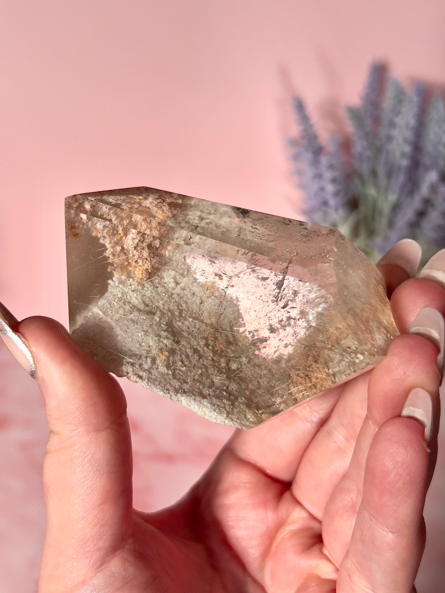 Rutile and Garden Quartz Freeform