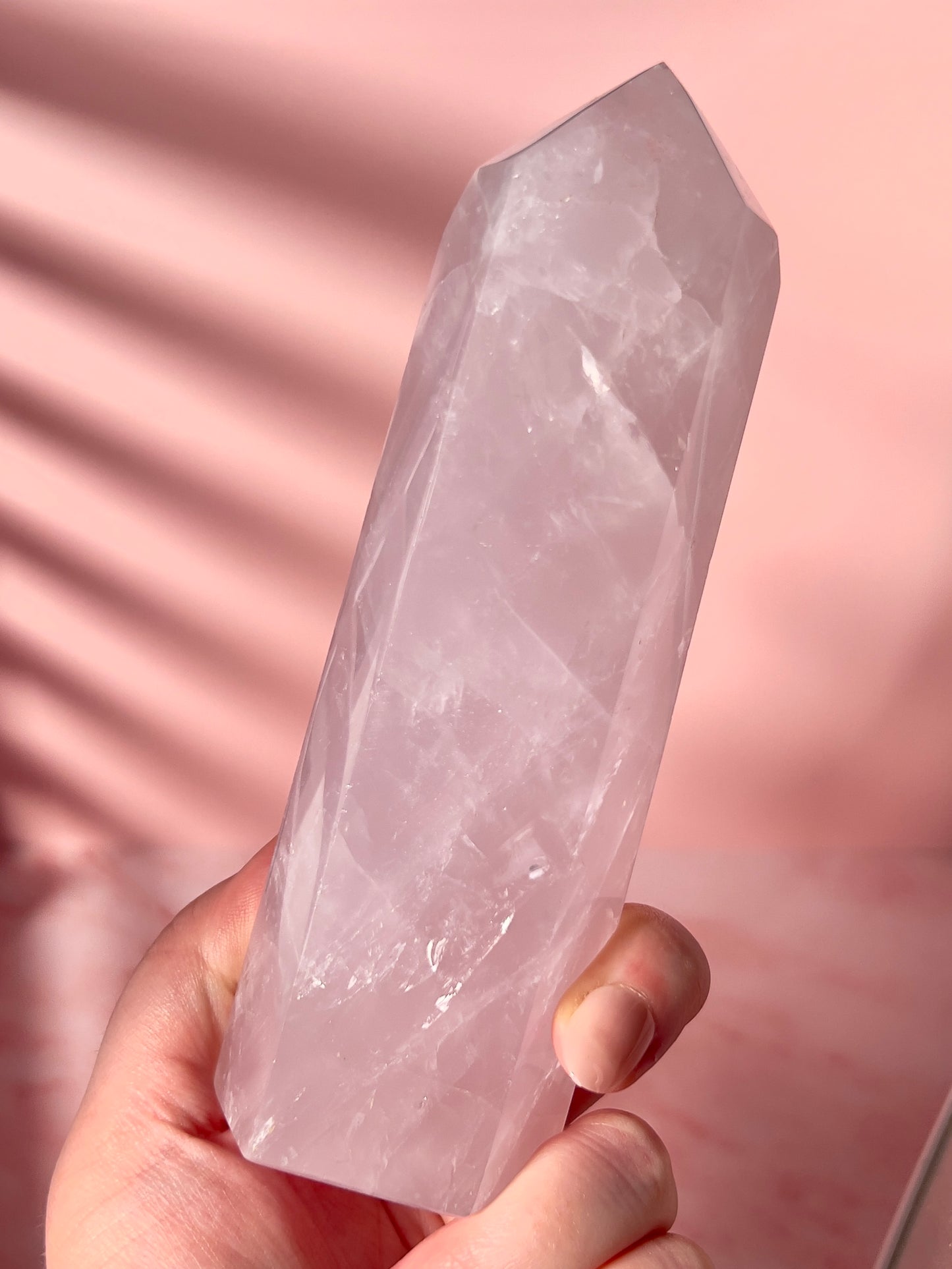 Lavender Rose Quartz Tower