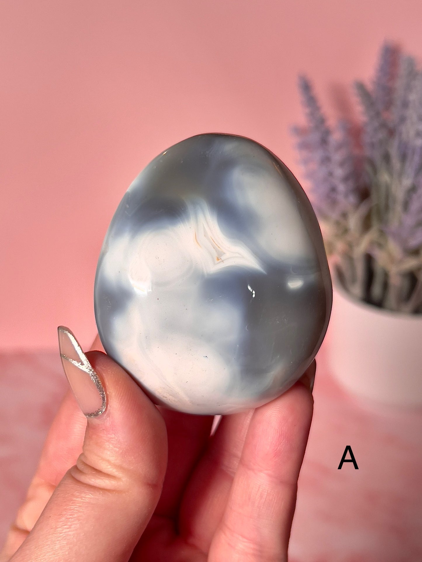 orca agate palm stones