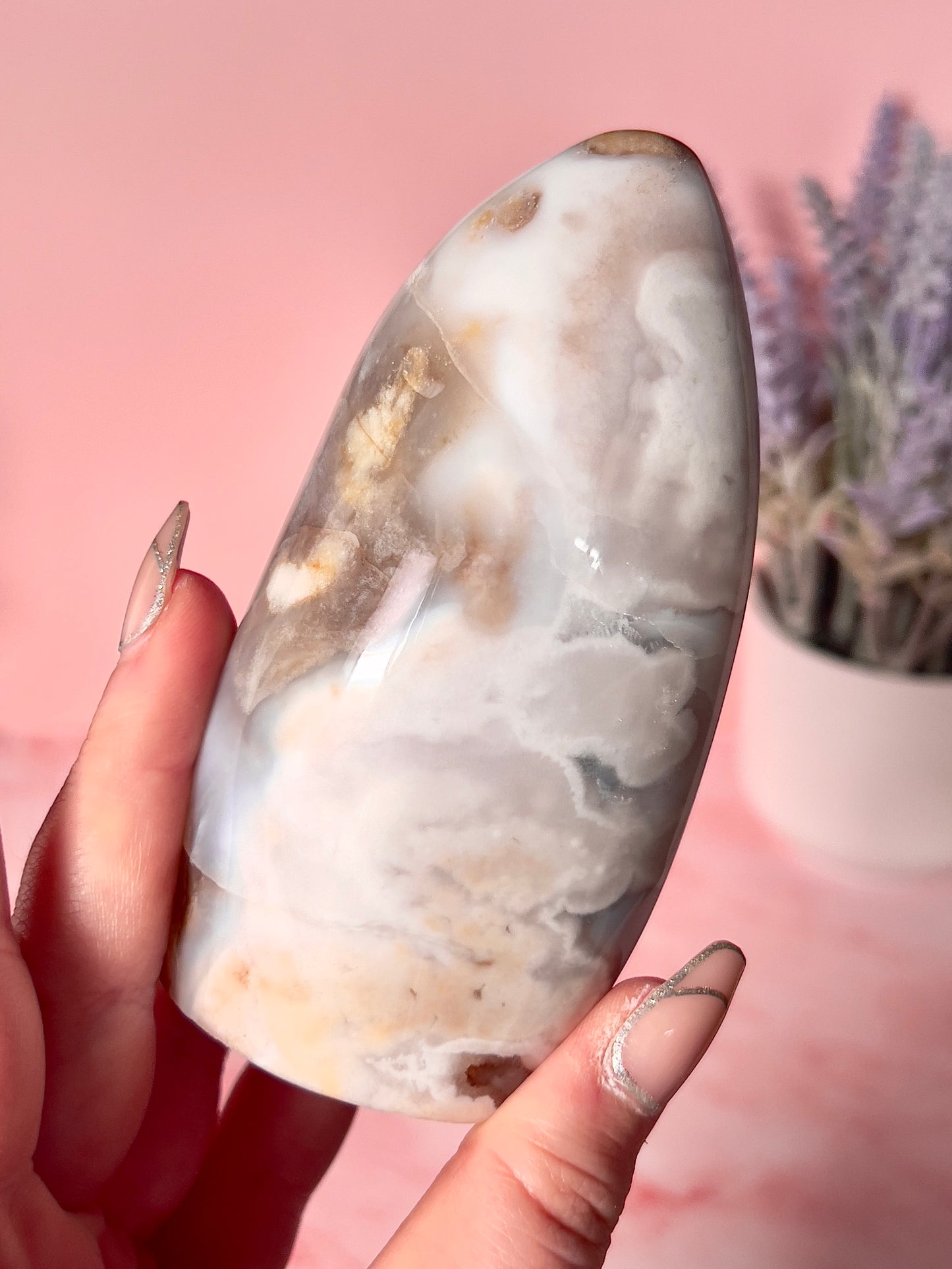 Blue Flower Agate Freeform