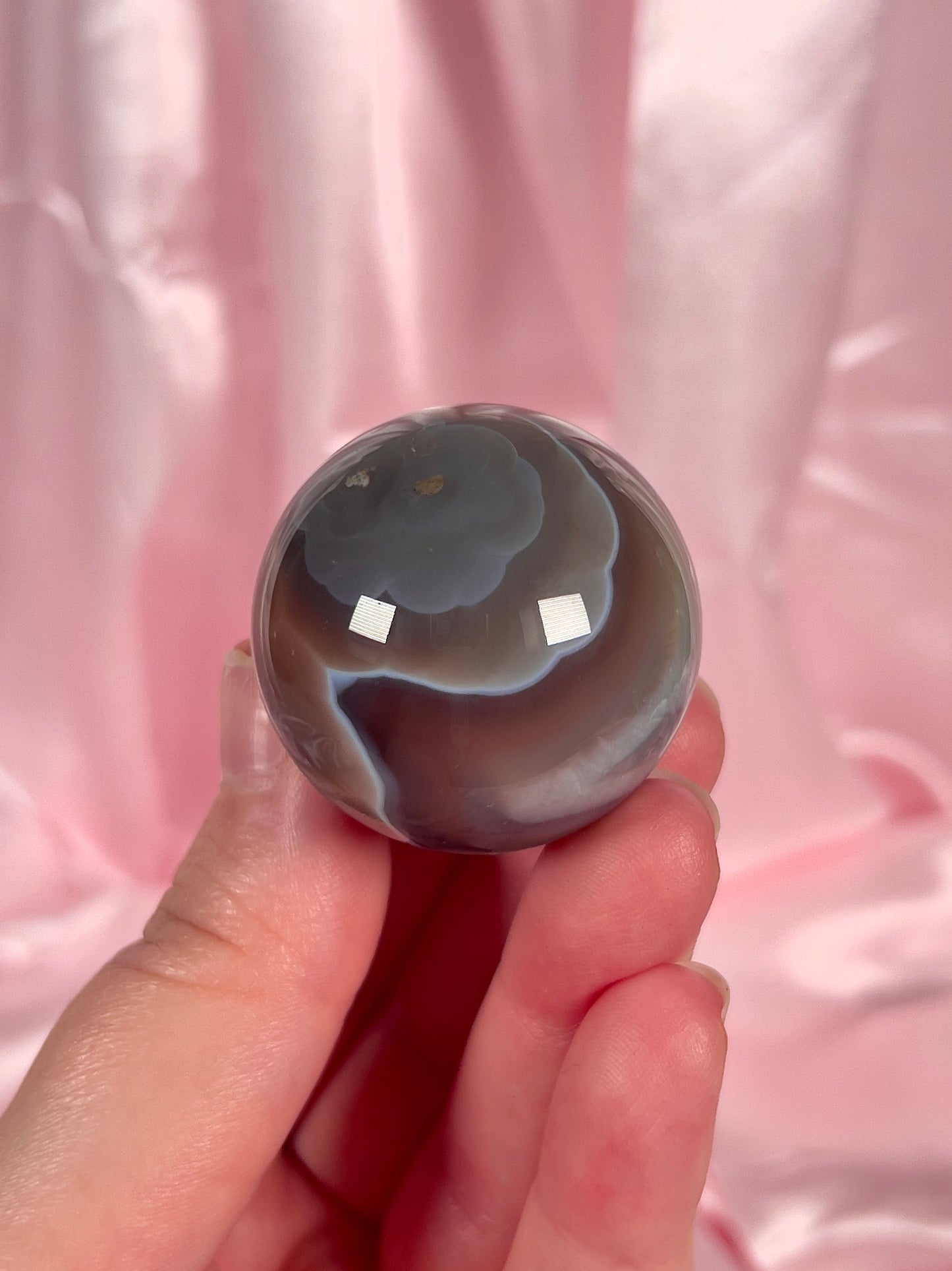 Mini Strawberry Swazi Agate Sphere