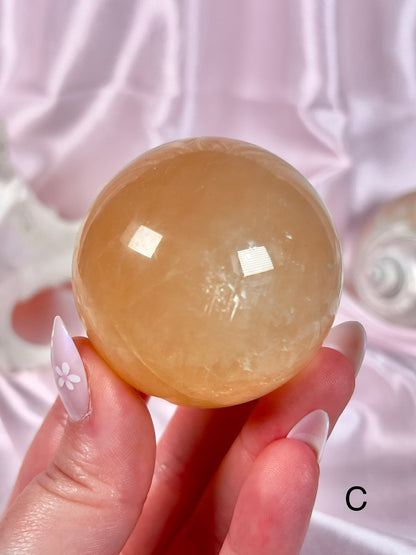 Juicy Honey Calcite Spheres - Choose Your Own