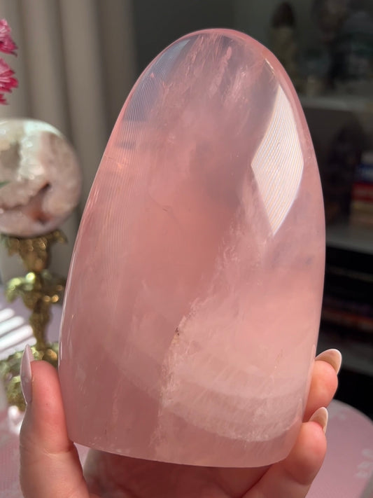 Jelly Bubblegum Pink Star Rose Quartz Freeform