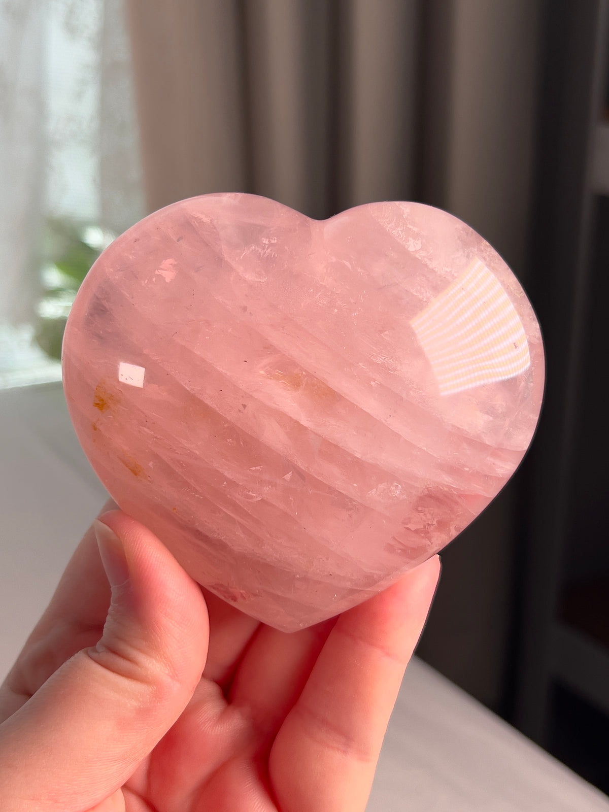 Gemmy Juicy Star Rose Quartz Heart