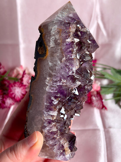 Large Dark Amethyst Tower from Brazil