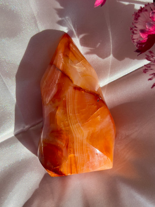 Pink and Red Carnelian Flame