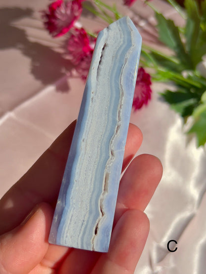 Blue Lace Agate Tower