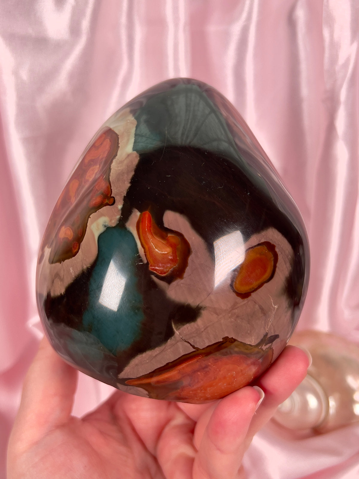 Moody Purple and Teal "Chicken" Polychrome Jasper Freeform - 3.5 lb