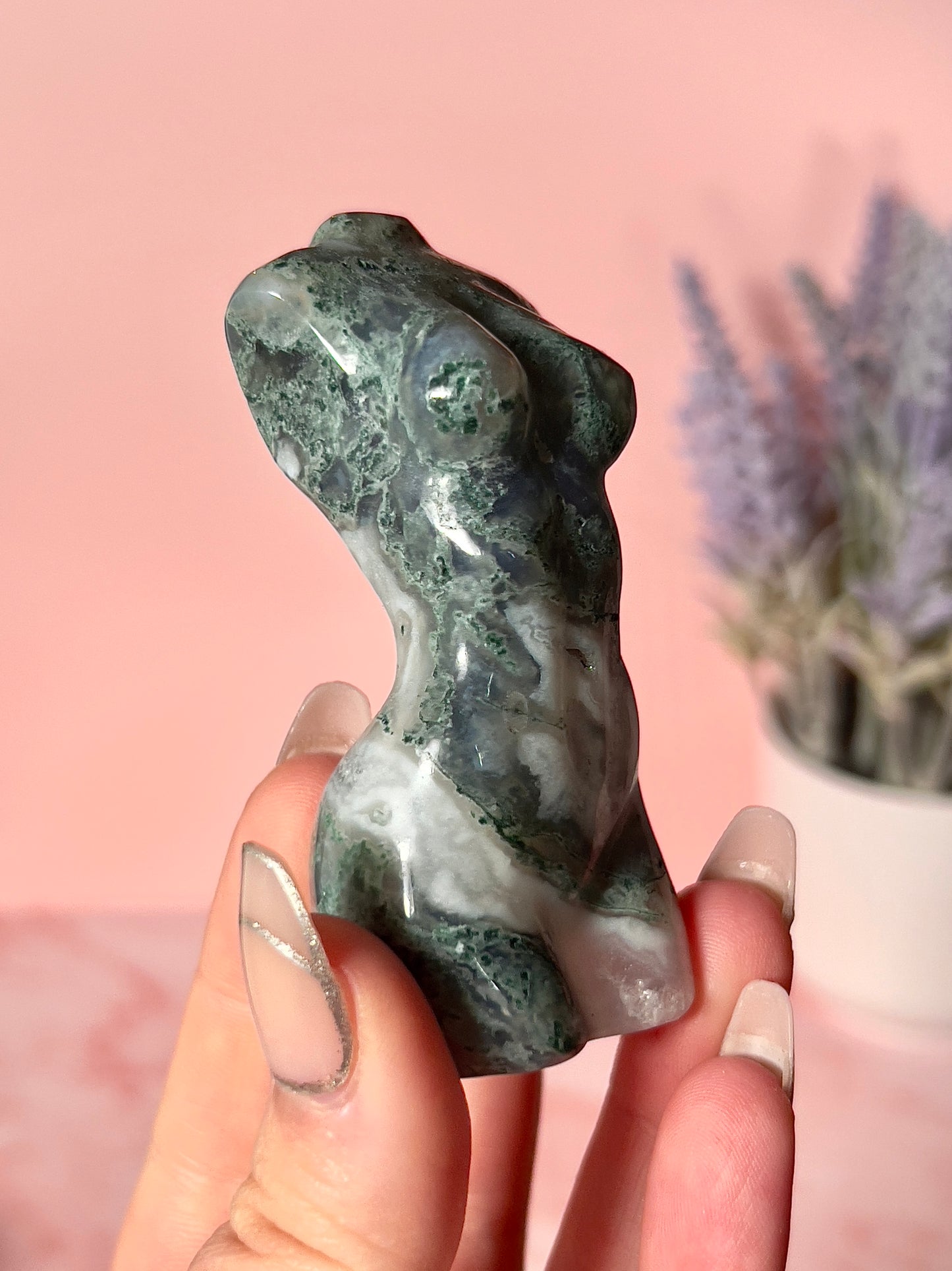 Moss Agate Goddess Body (D)