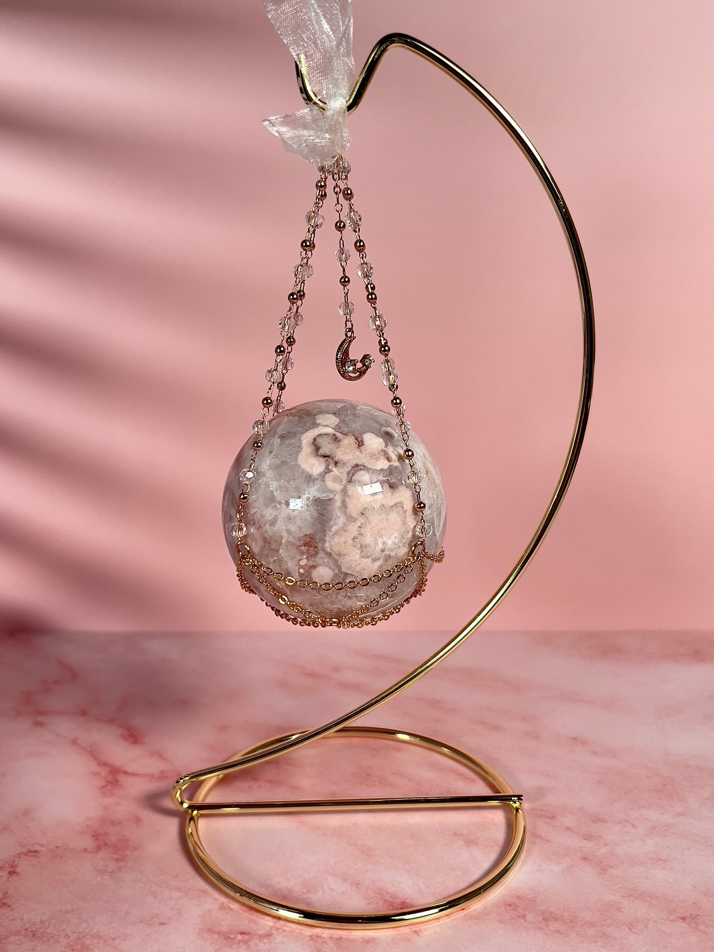 Hanging Sphere Stand - Gold or Silver