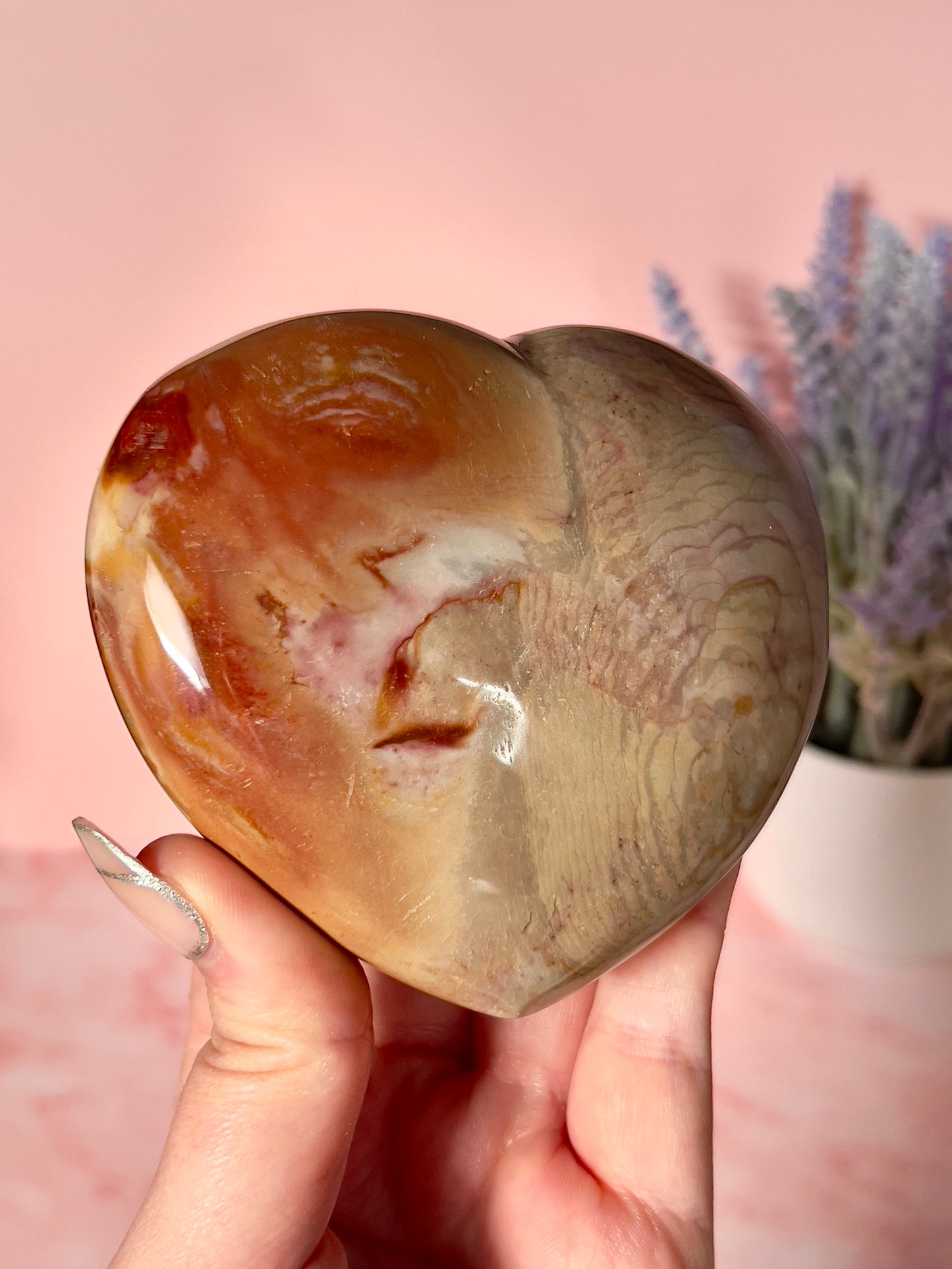 Stunning Polychrome Jasper Puffy Heart