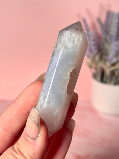 Pastel Blue Druzy Agate DT