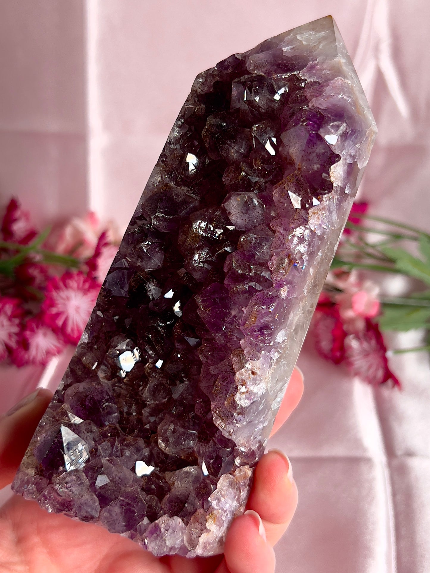 Large Dark Amethyst Tower from Brazil