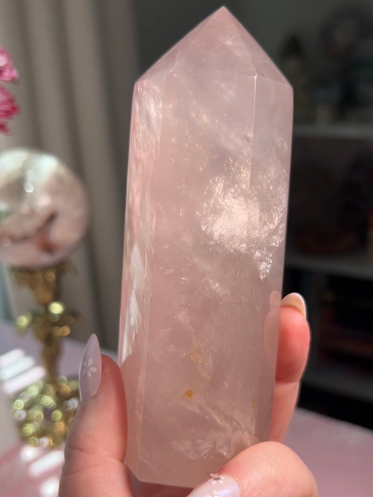 Jelly Star Rose Quartz Tower