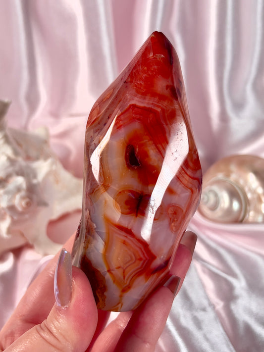Banded Red Carnelian Flame